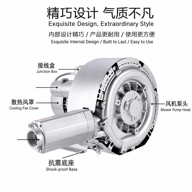উচ্চ চাপ 220V দুই পর্যায় ব্লোয়ার